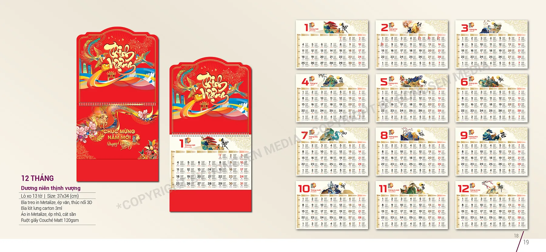in lịch tết giá rẻ